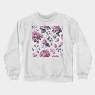 Purple Floral pattern Crewneck Sweatshirt